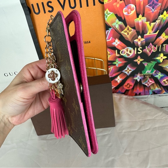 Louis Vuitton 4 key holder wallet with bag charm keychain CUSTOM - Picture 6 of 16